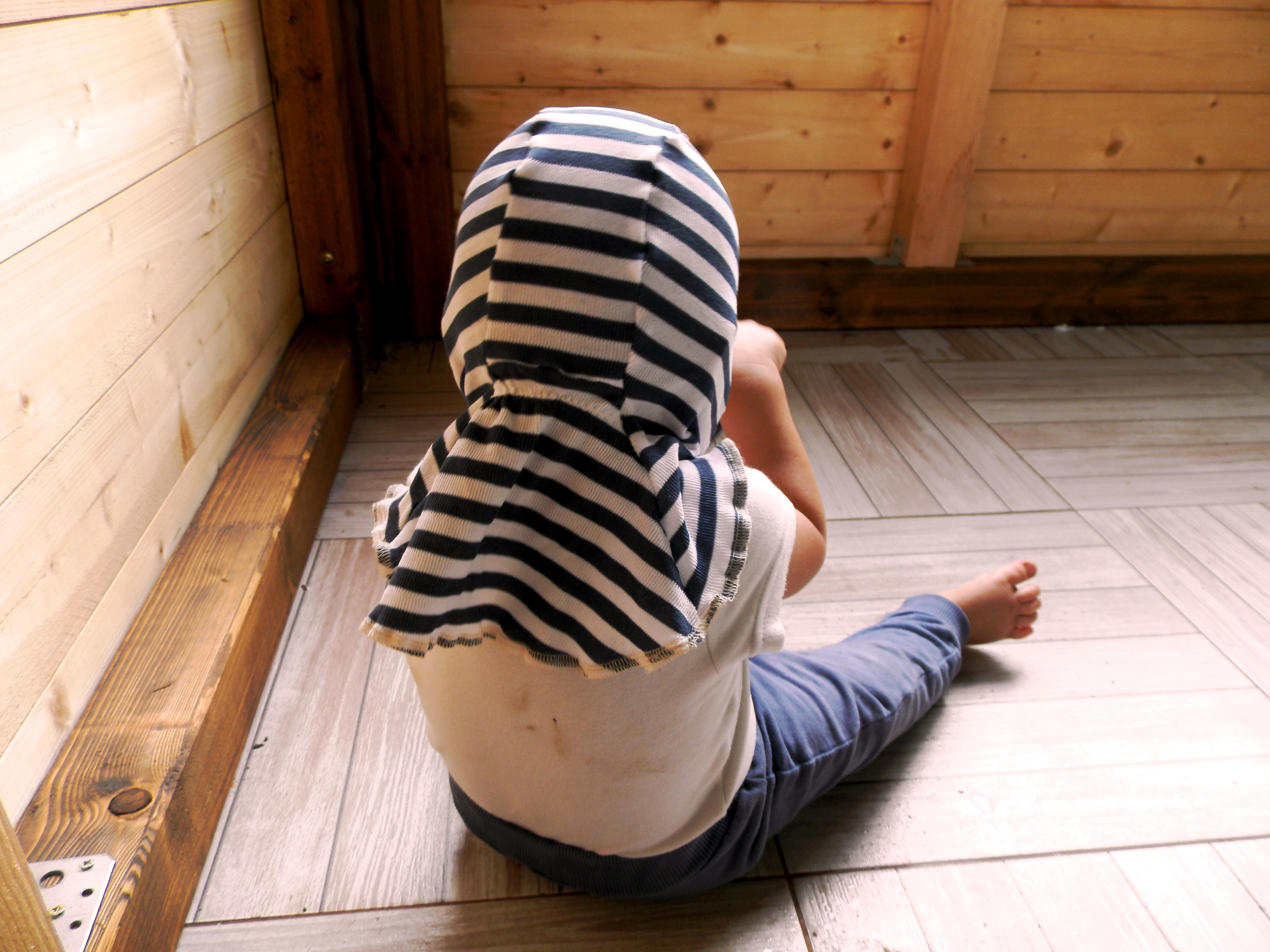 Funkční  kuklička  prolen - modrý proužek 1-3 roky