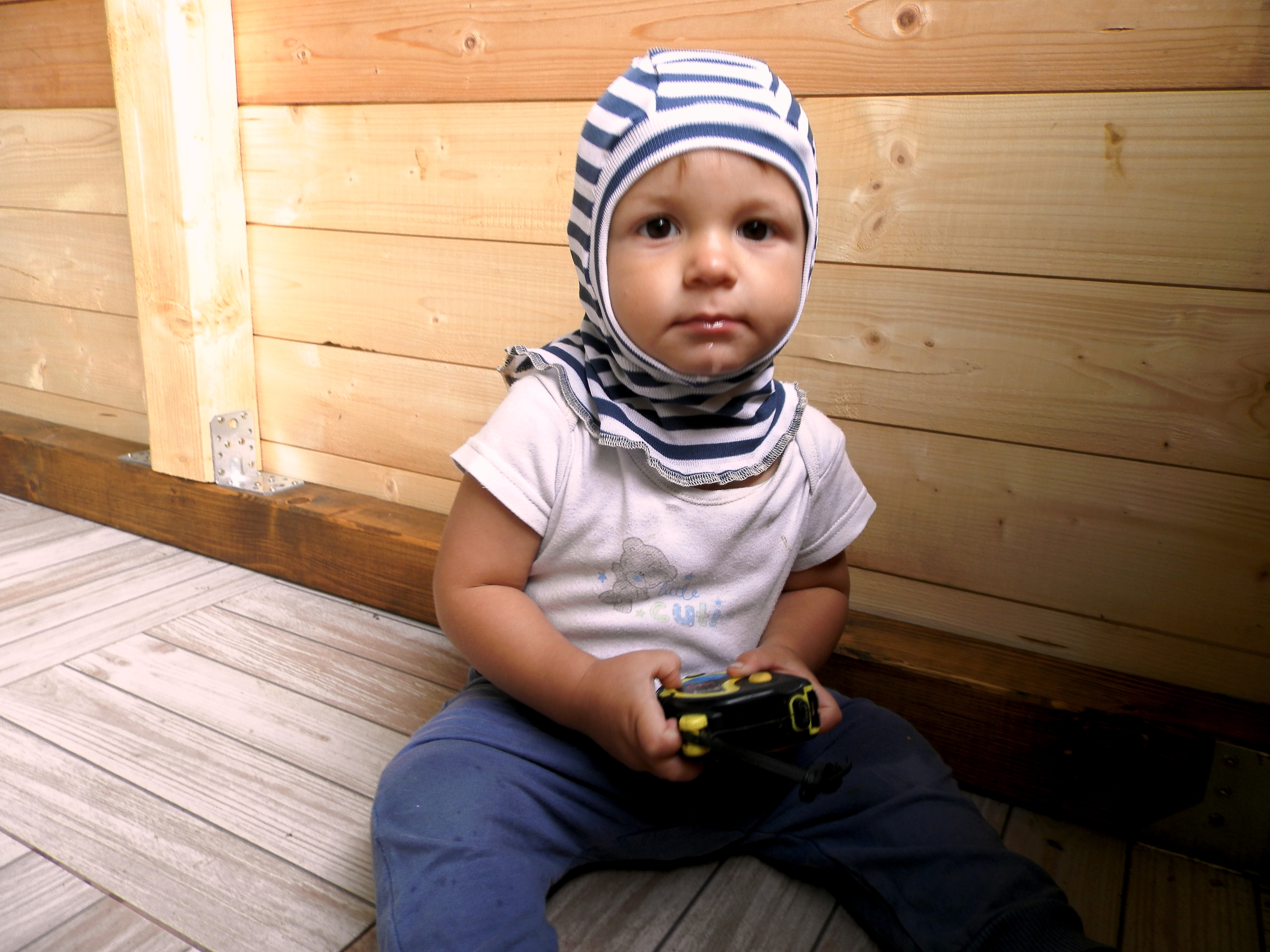 Funkční  kuklička  prolen - modrý proužek 3-6 let