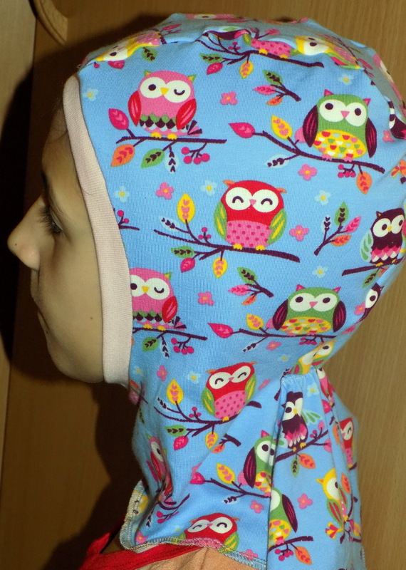 Bavlněná kuklička - modré sovy, 6-10 let