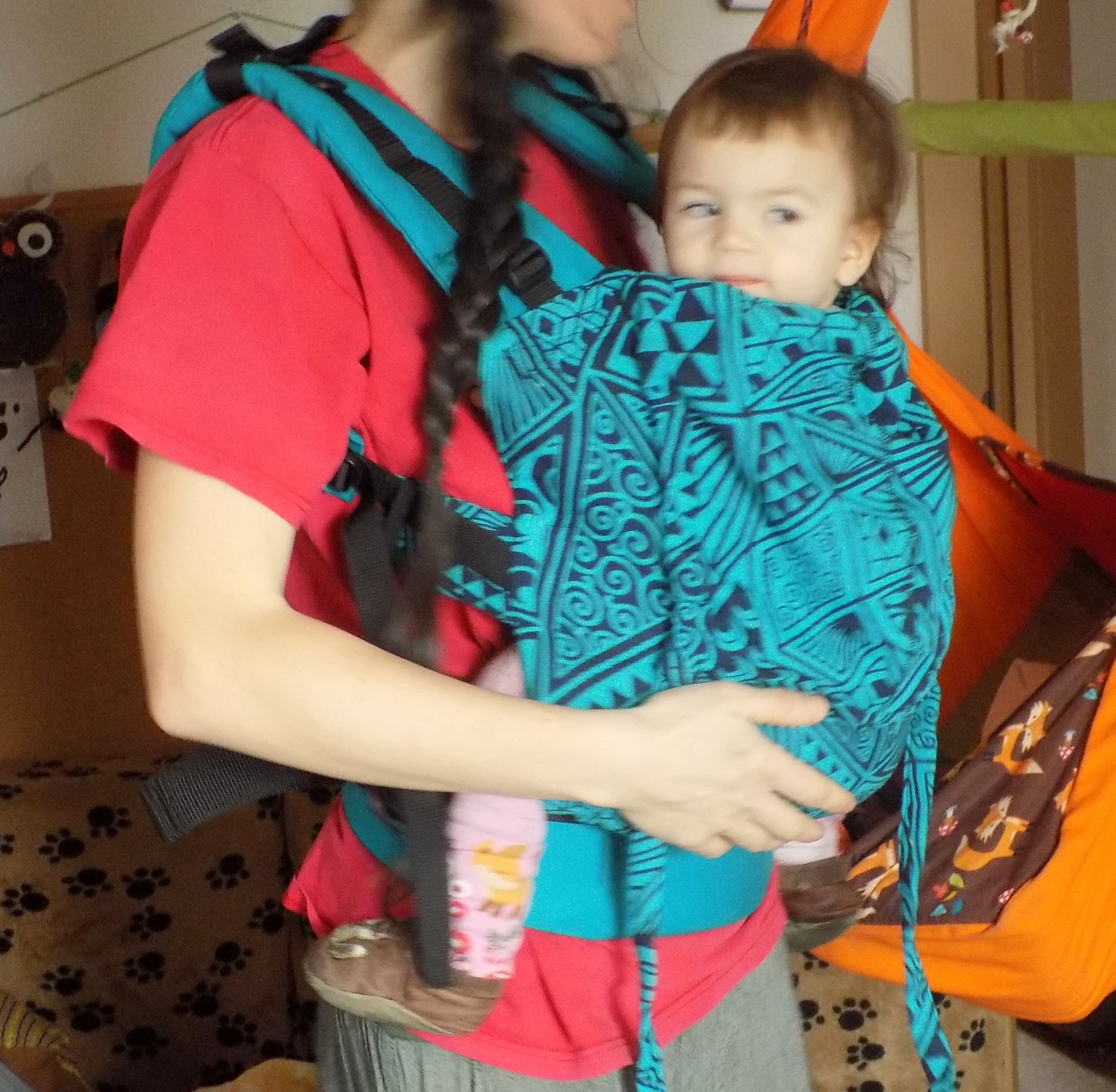 Šátkové ergonomické nosítko Tiki-Mechulka - stars grad vel. M