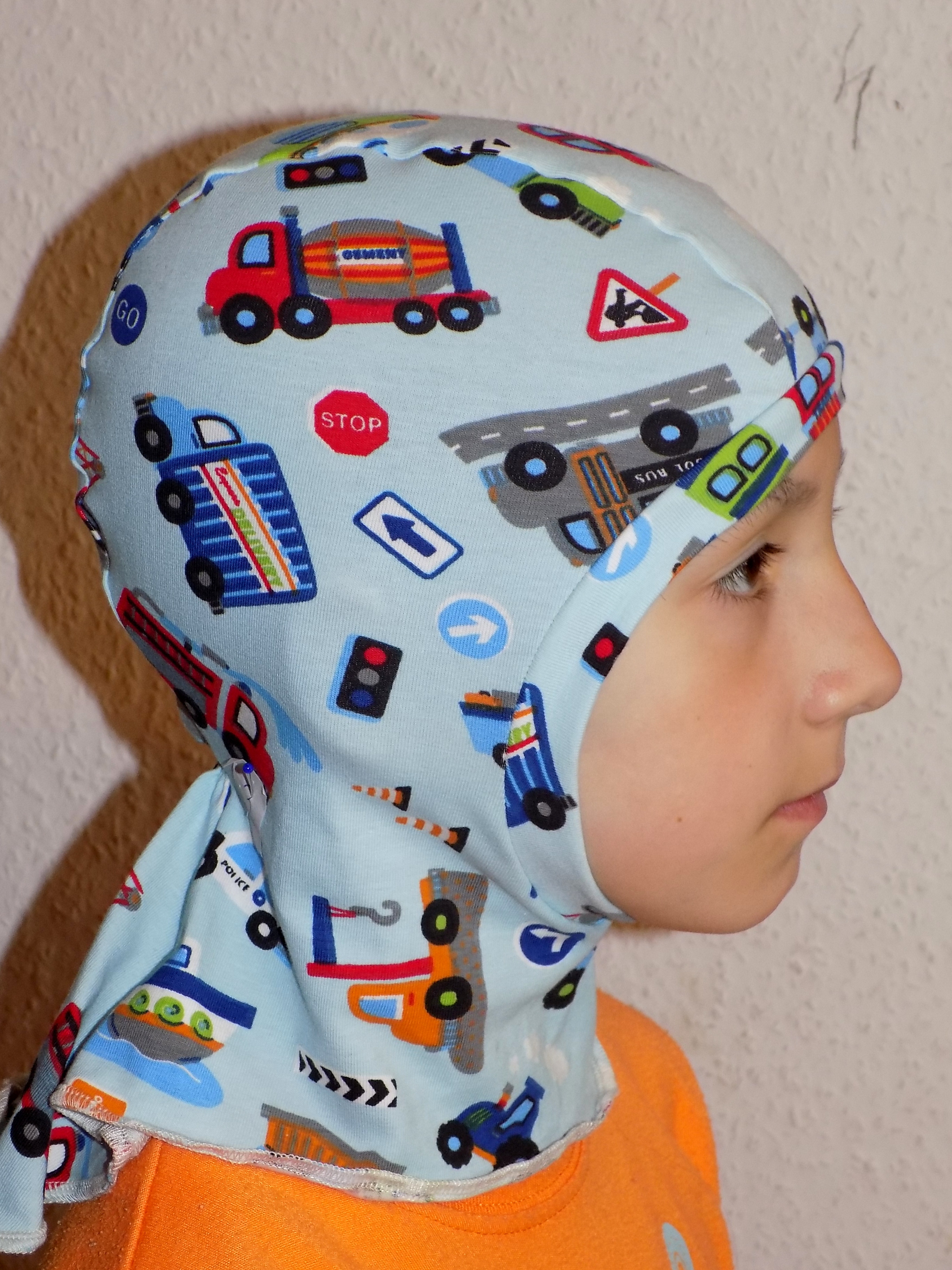 Teplá kuklička warmkeeper - oranžovo-zelená