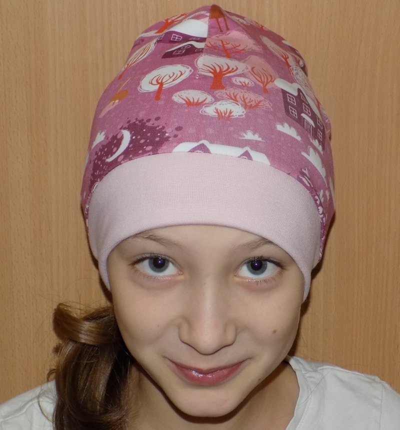 Bavlněná čepička/čepice zvířátka na okrové