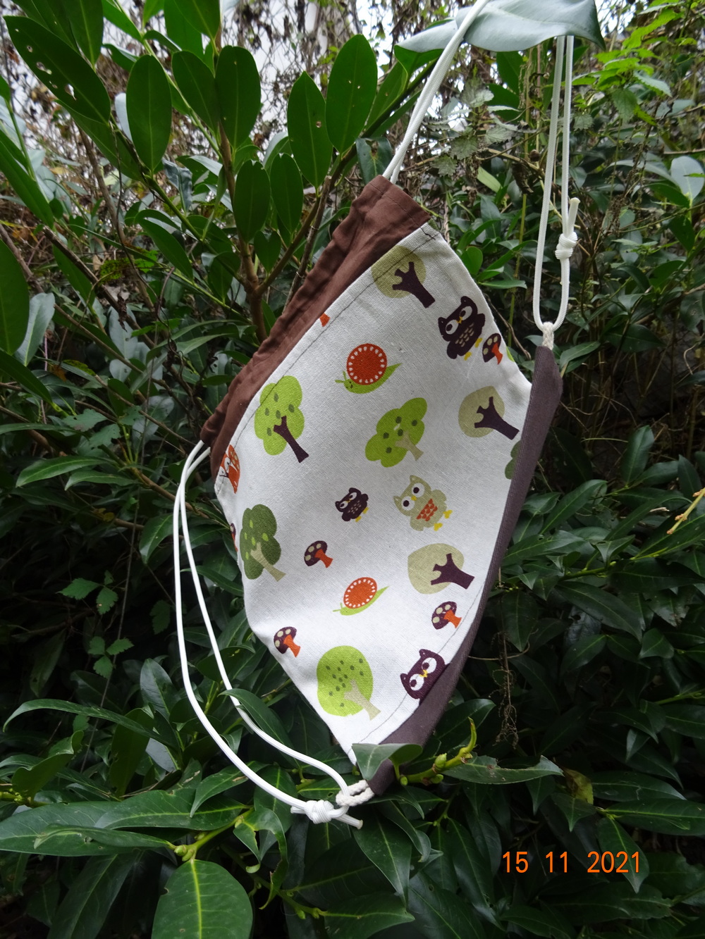 plátěný pytlíkobatůžek - sovy