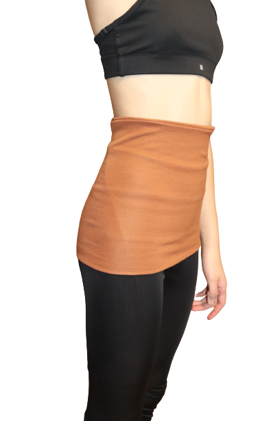 Merino bederní (ledvinový) pás, rovný - fialový