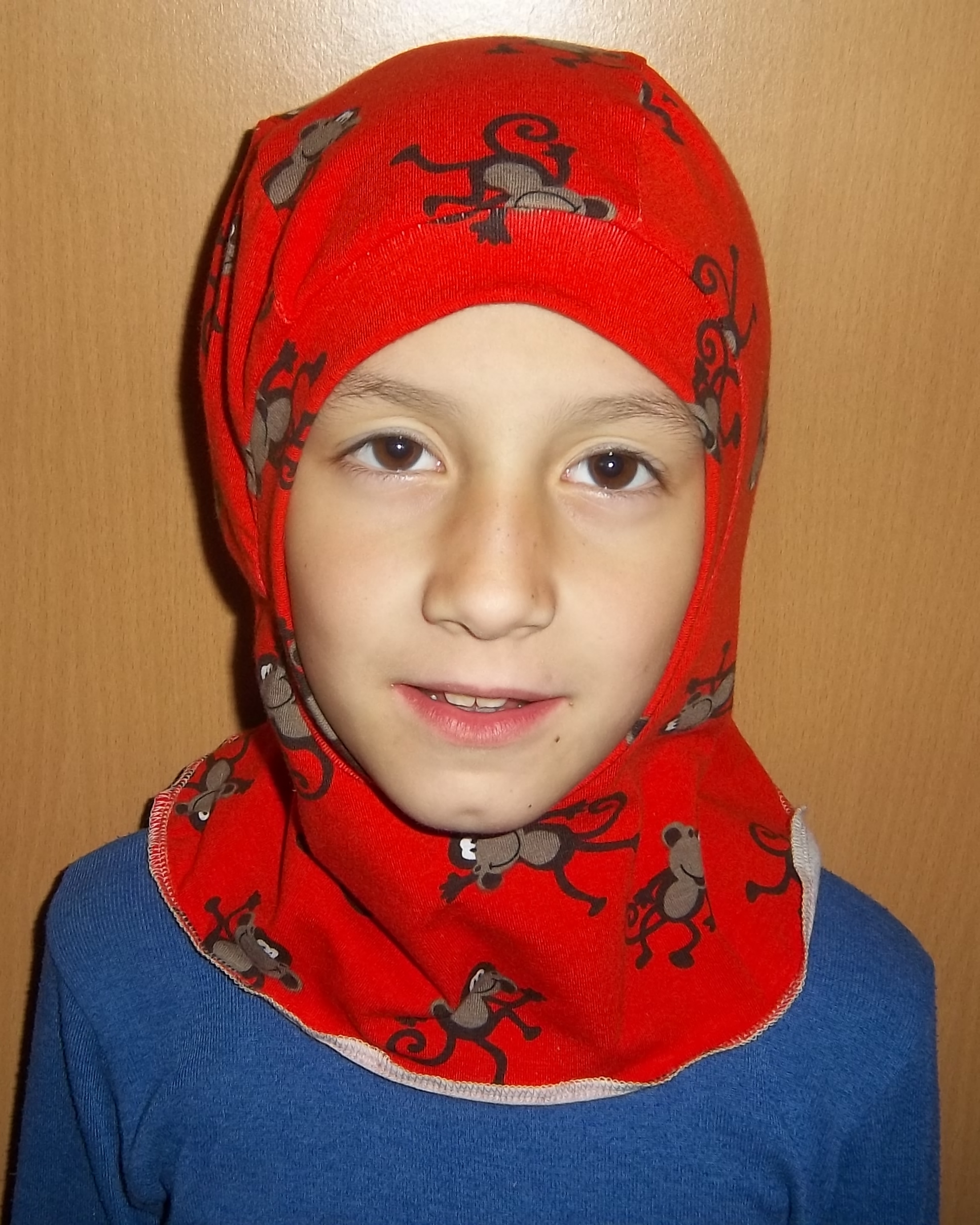 Bavlněná kuklička - opice 6-10 let