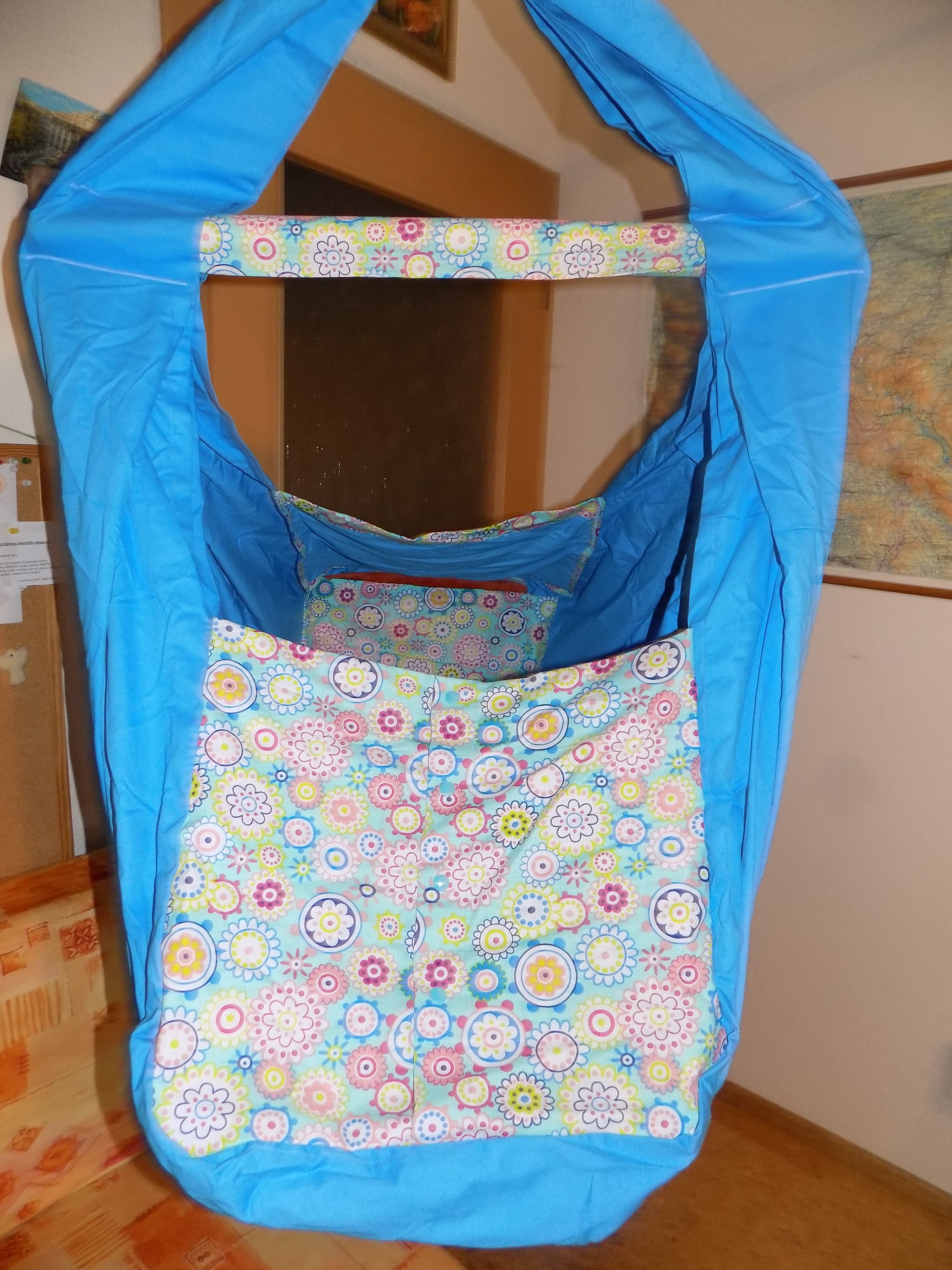 Hačka Tiki-Mechulka pro batolata - uzavíratelná; modrotyrkys +mandaly