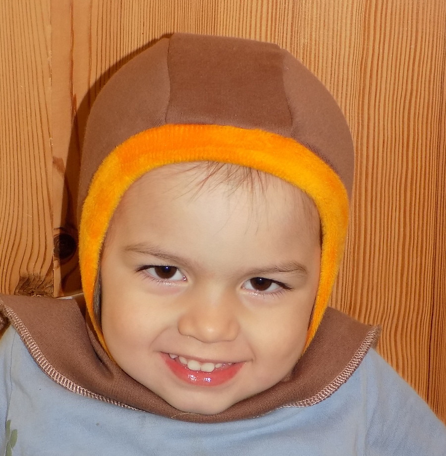 Teplá kuklička warmkeeper - hnědooranžová