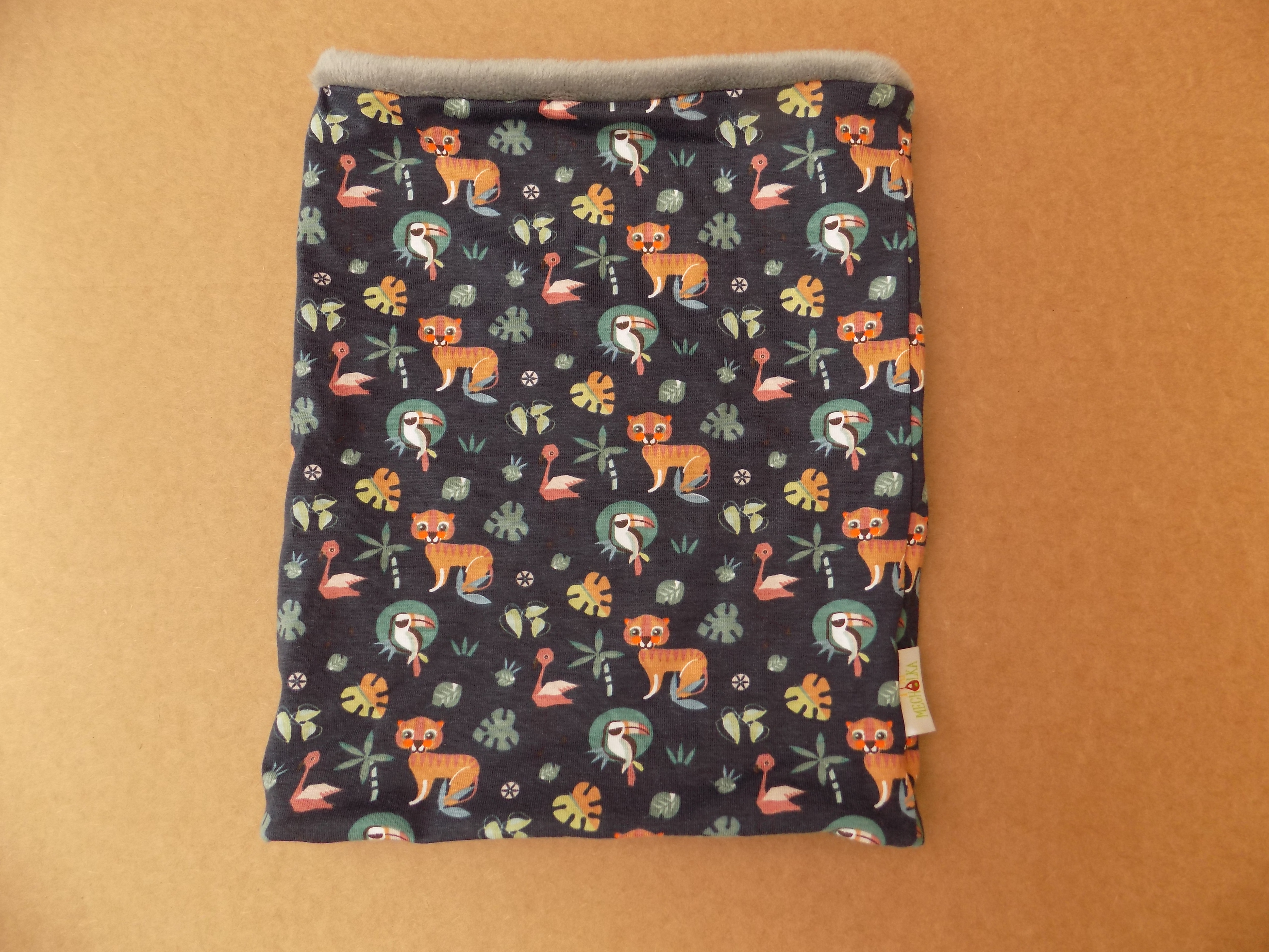 dětský nákrčník dvojitý  - tygřík a tukan