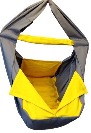 Hačka Tiki-Mechulka (miminko)  - uzavíratelná; žluto-šedá