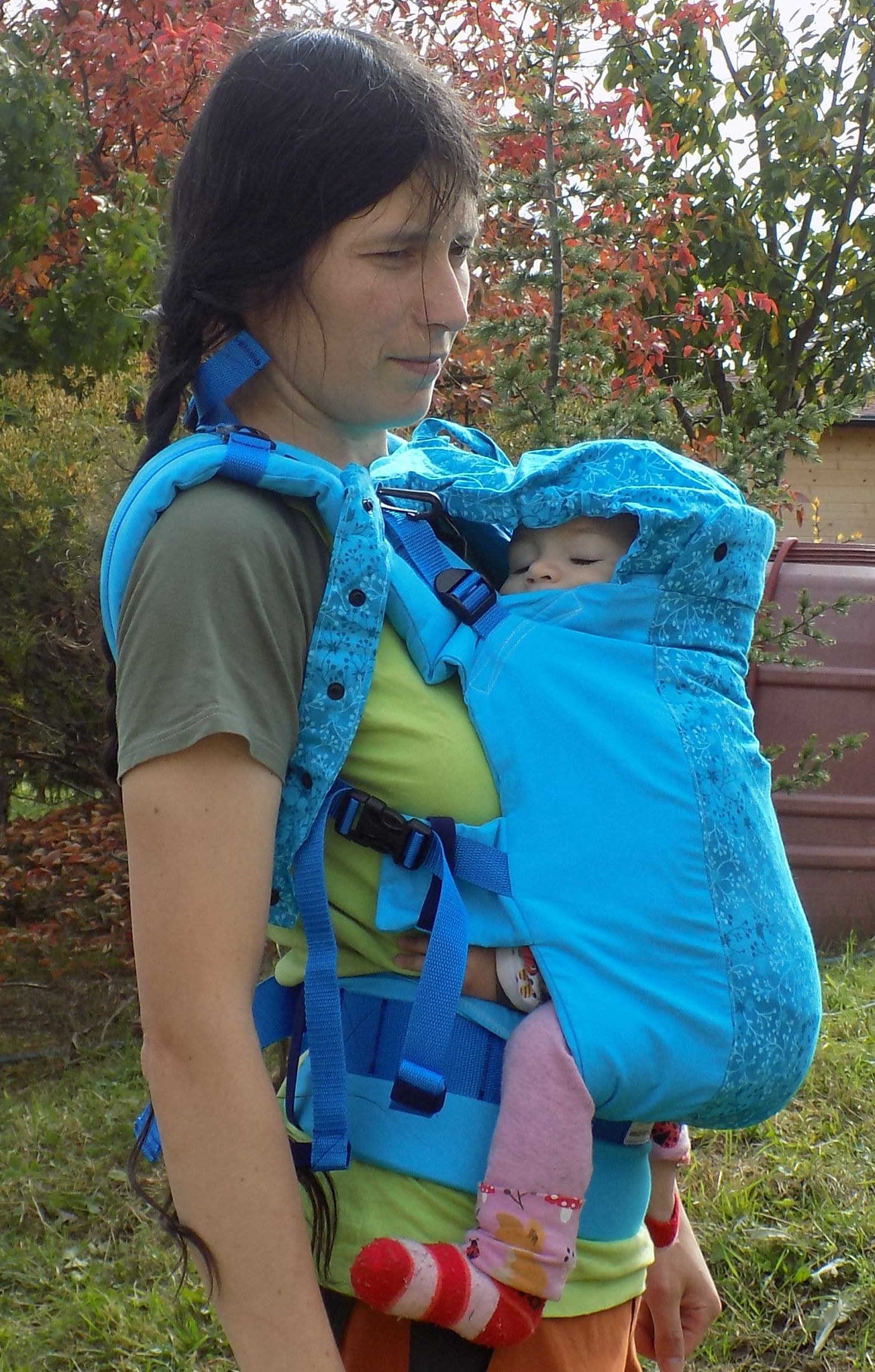 Ergonomické nosítko - tyrkysové větvičky