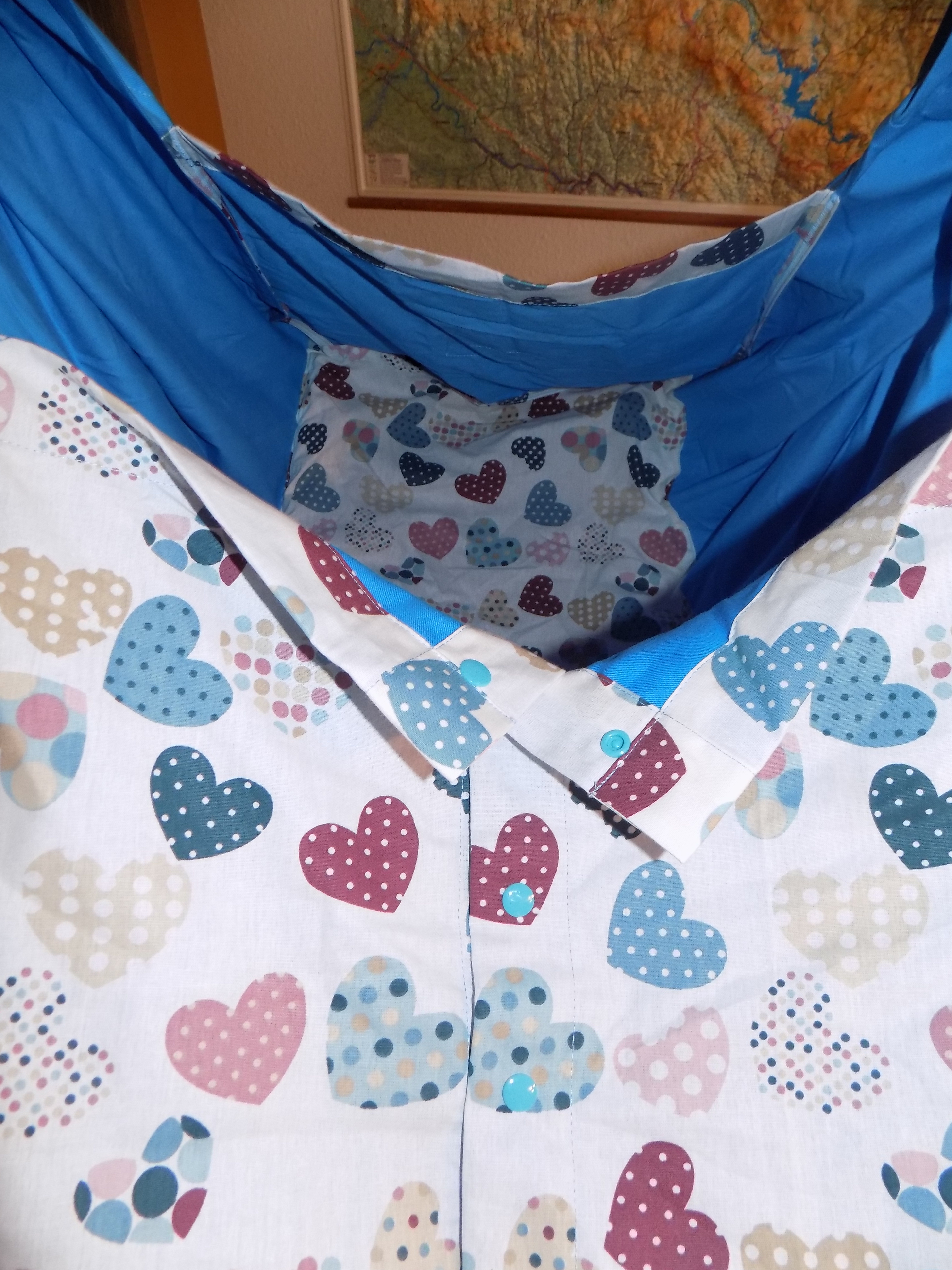 Hačka Tiki-Mechulka (miminko)  - uzavíratelná;modrotyrkys + srdíčka