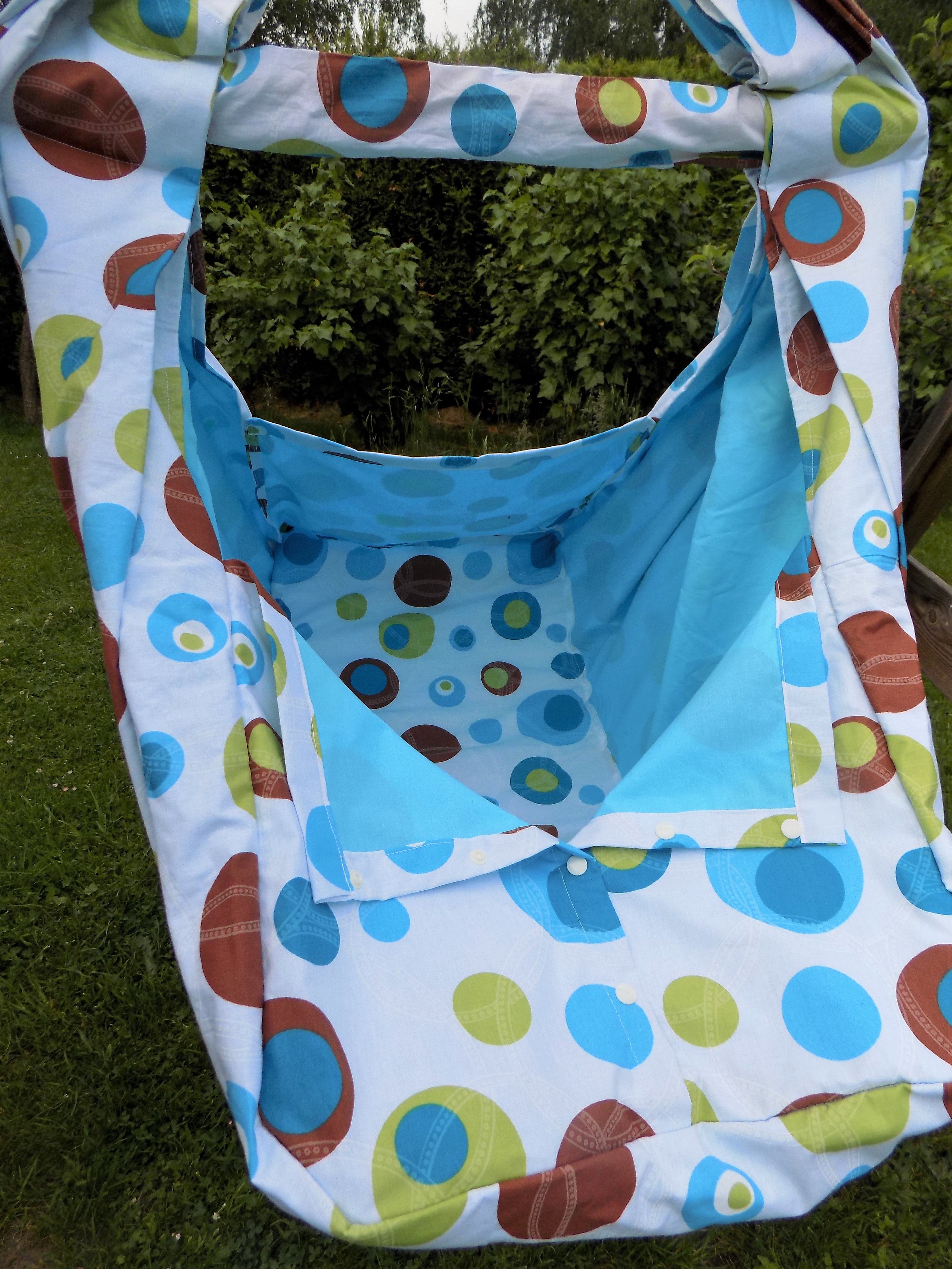 Hačka Tiki-Mechulka pro batolata, dvojitá – uzavíratelná; tyrkysové bubliny + tyrkys