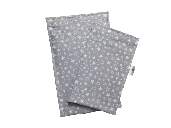 Svačinový pytlík - hvezdy na šedé II 14x25 cm
