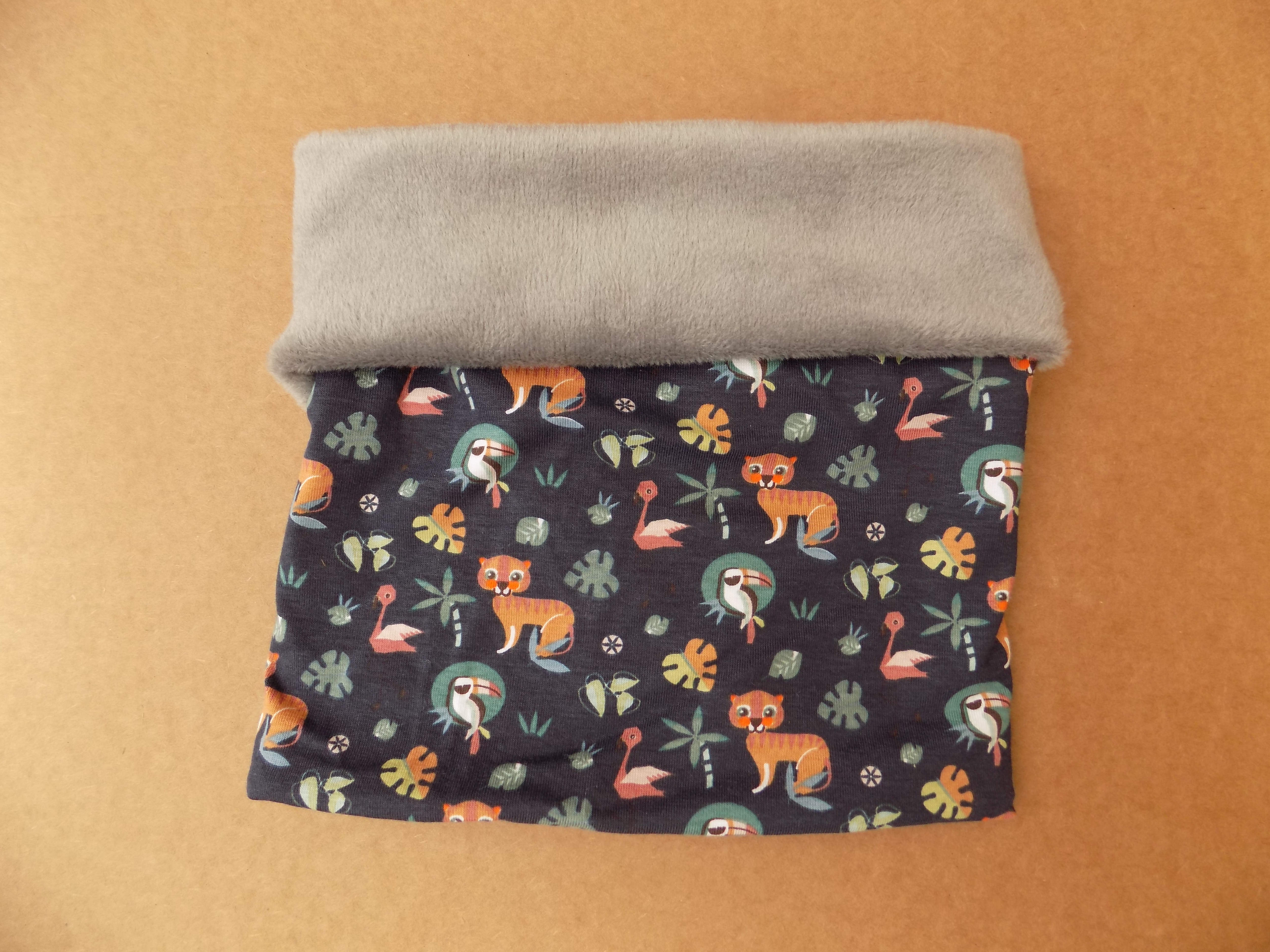 dětský nákrčník dvojitý  - tygřík a tukan