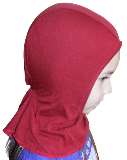 Merino kuklička -  dvouvrstvá, oboustranná - červenohnědá