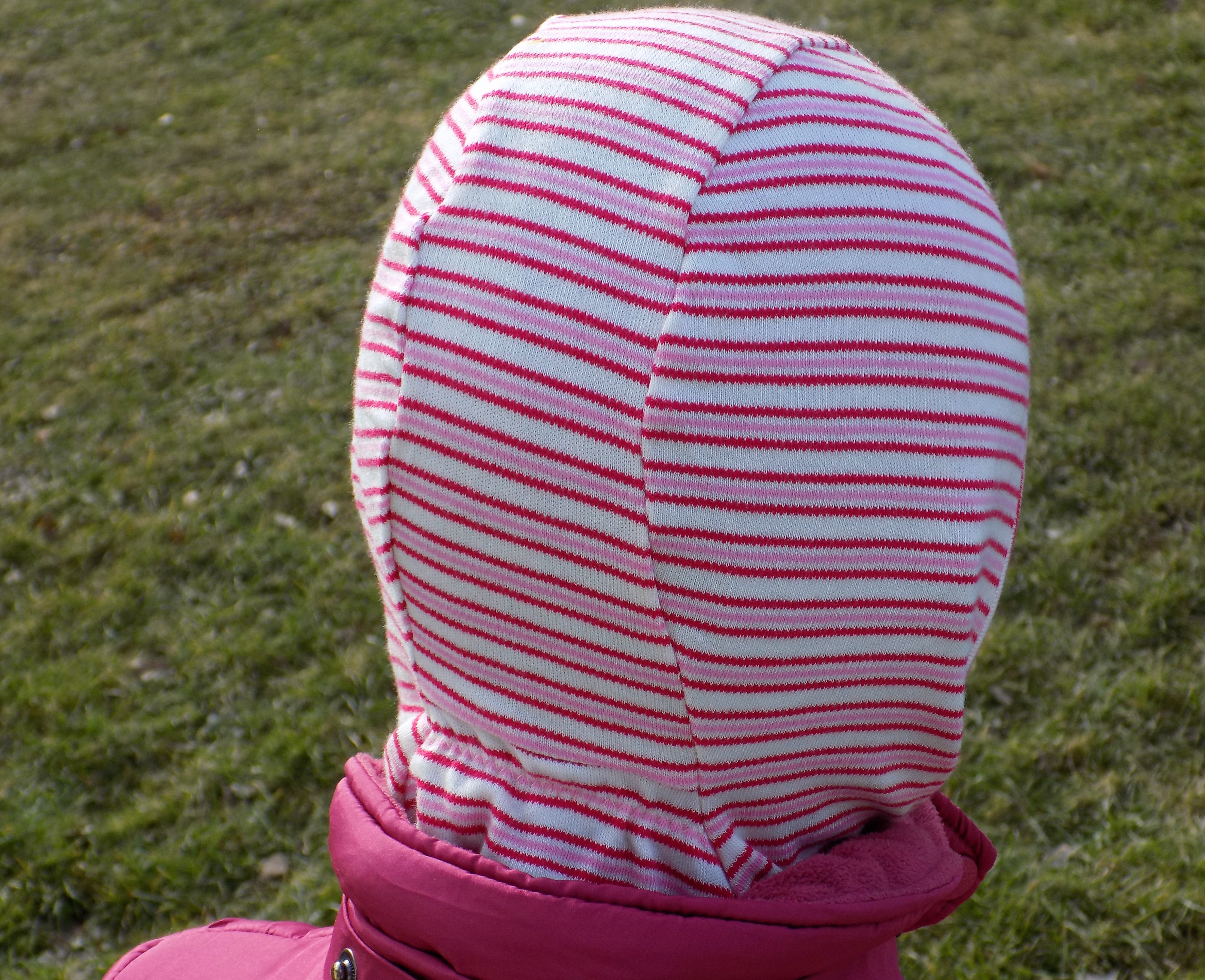 Bambusová kuklička - růžové pruhy pruhy