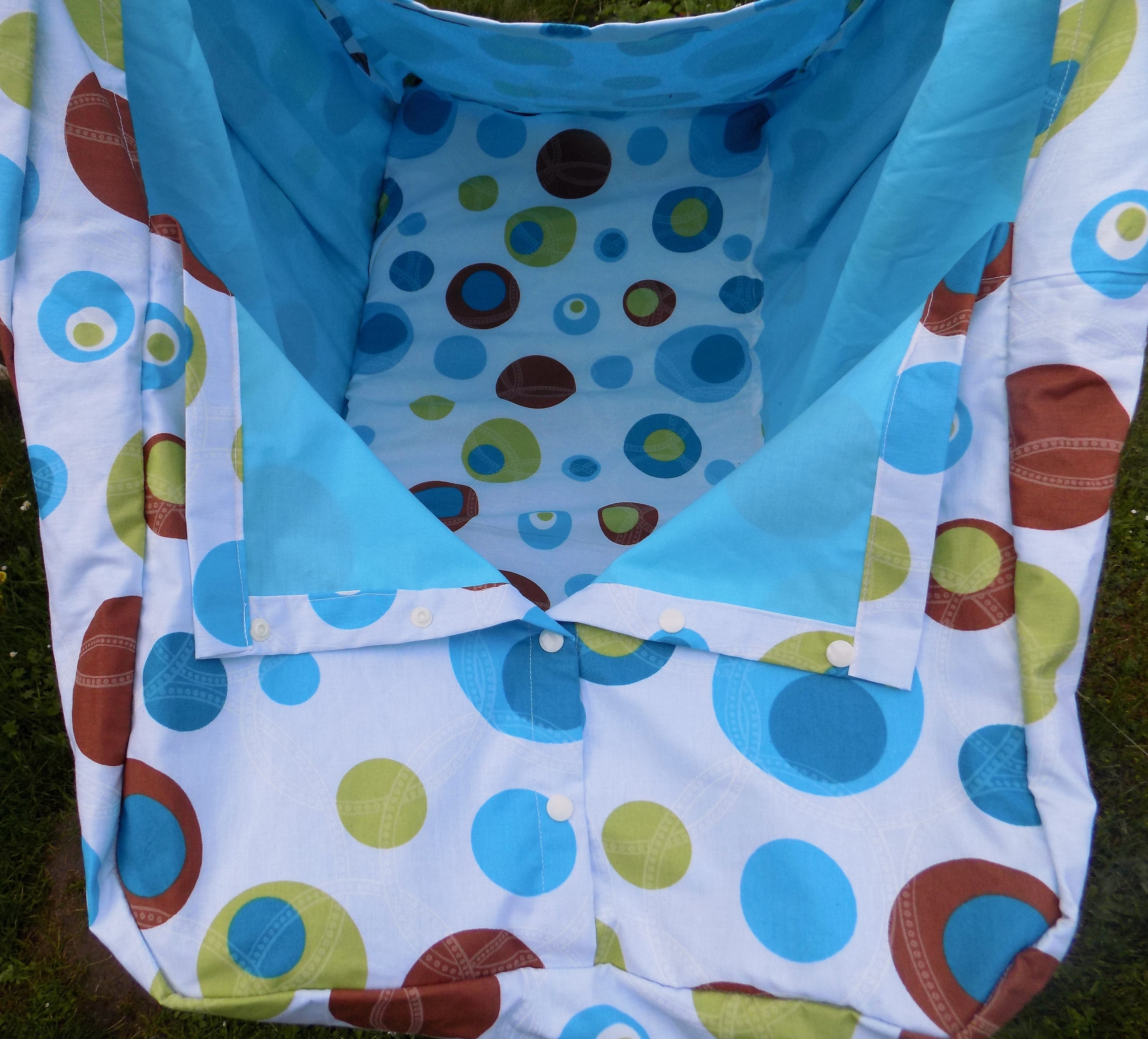 Hačka Tiki-Mechulka pro batolata, dvojitá – uzavíratelná; tyrkysové bubliny + tyrkys