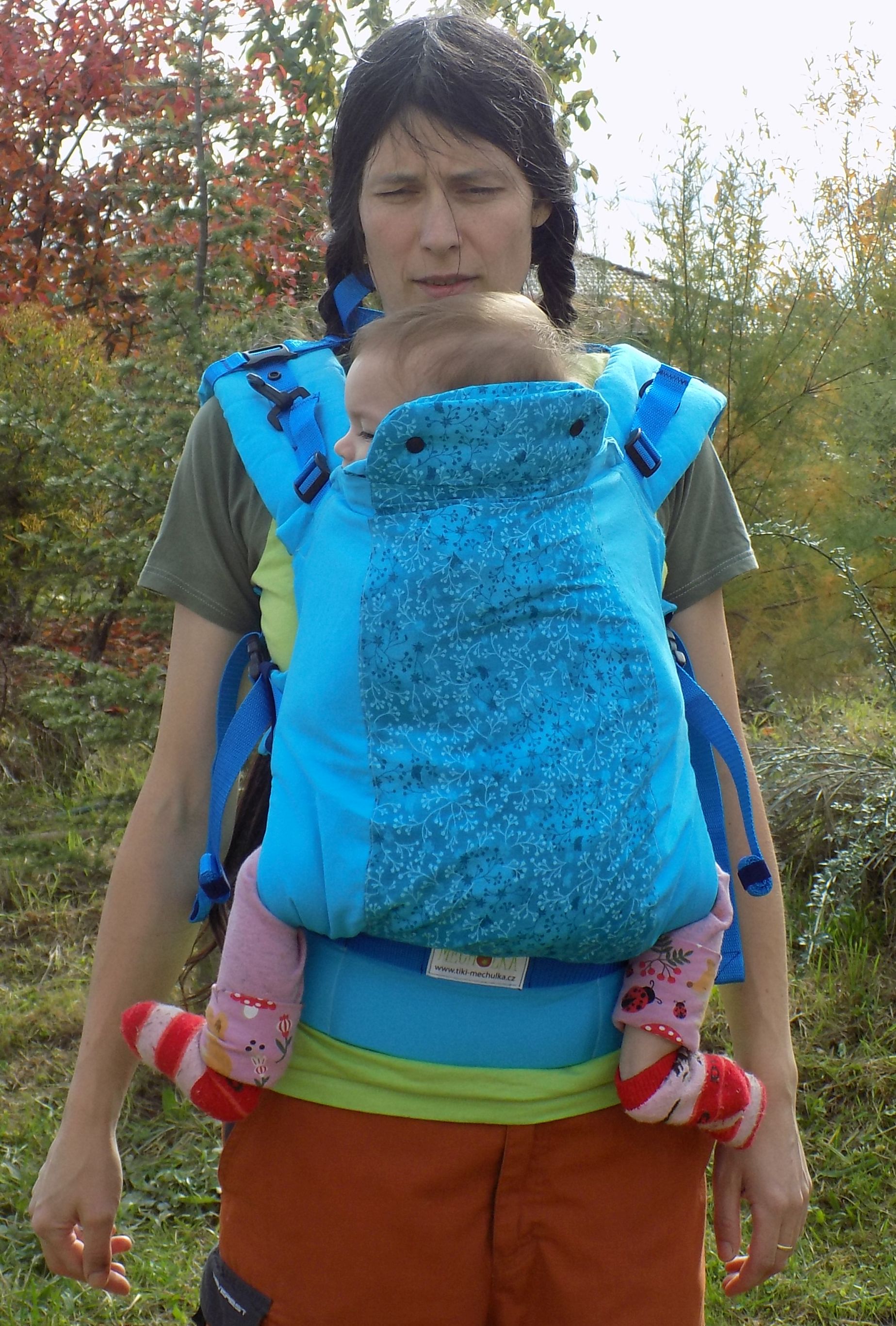 Ergonomické nosítko - tyrkysové větvičky