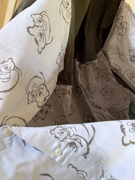 Hačka Tiki-Mechulka pro batolata - uzavíratelná; medvídci na šedé