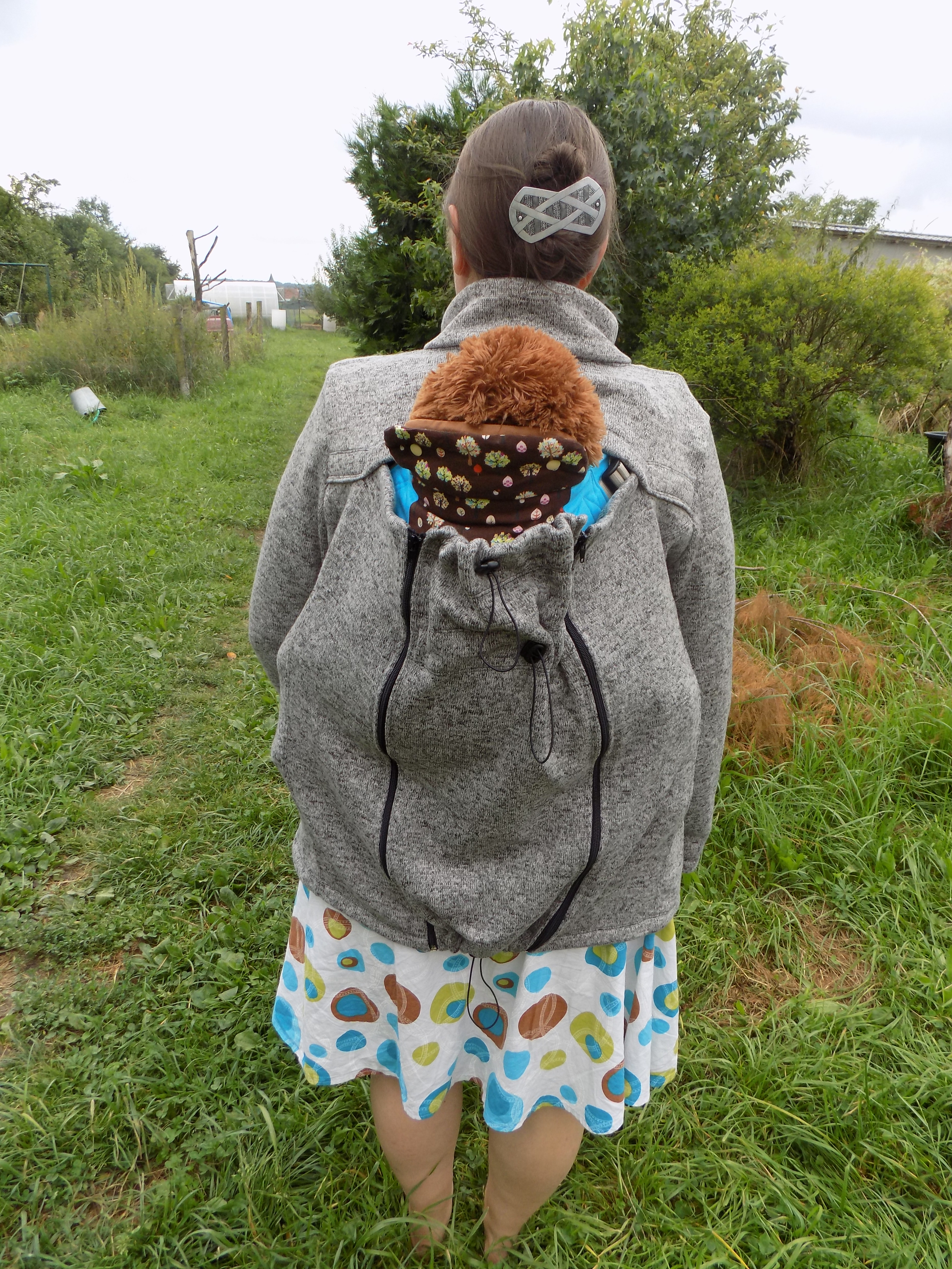 Nosící svetr, teplý - šedý melír vel. 46/48