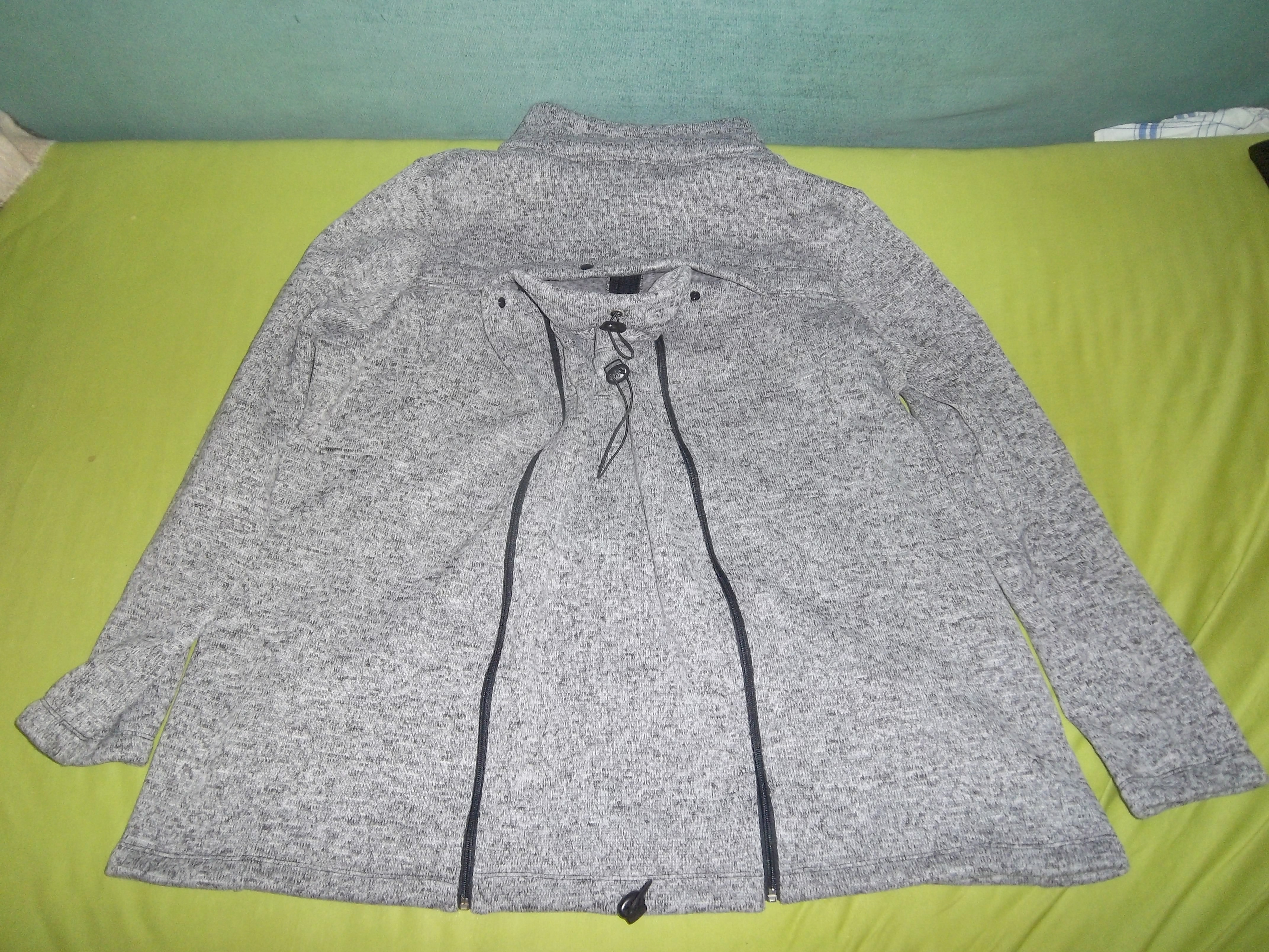 Nosící svetr, teplý - šedý melír vel. 46/48