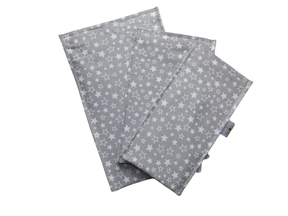 Svačinový pytlík - hvezdy na šedé II 14x25 cm
