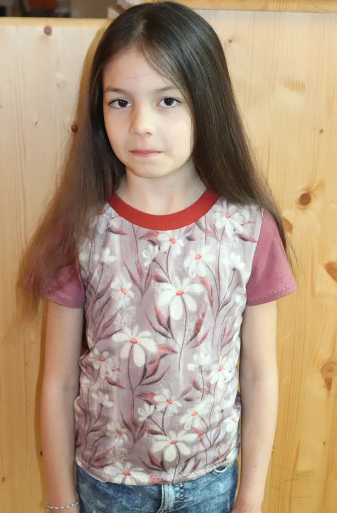 Merino tričko krátký rukáv lesní zvířátka + okrová