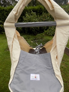 Hačka Tiki-Mechulka pro batolata - do 35 kg, tkanice, se vzorem, NA PŘÁNÍ