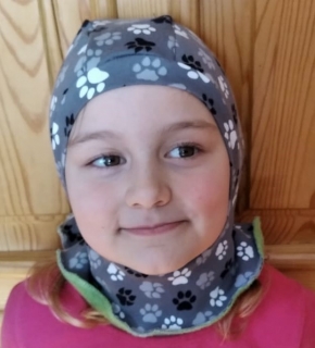 Dvojitá kuklička warmkeeper - tlapičky 3-8 let