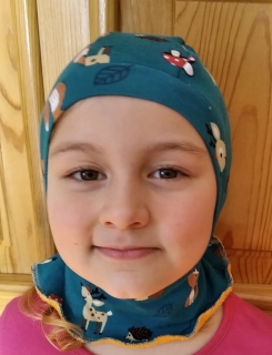 Dvojitá kuklička warmkeeper - lesní zvířátka 3-6 let