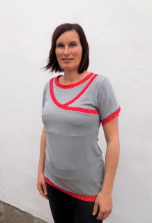 Kojící tričko tencel - jednobarevné, krátký rukáv, NA PŘÁNÍ