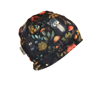 Merino čepice - les se zvířátky