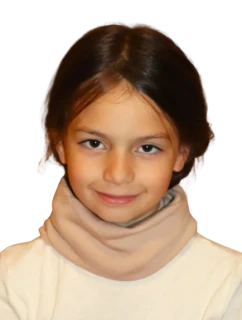 Merino dětský nákrčník dvojitý - béžový